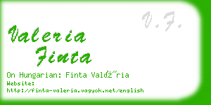 valeria finta business card